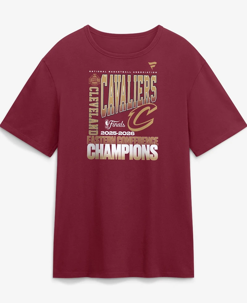 Fanatics Men's Wine Cleveland Cavaliers 2026 Eastern Conference Champions Stacked Block T-Shirt