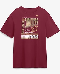 Fanatics Men's Wine Cleveland Cavaliers 2026 Eastern Conference Champions Stacked Block T-Shirt