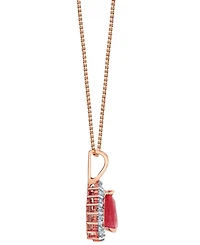 Macy's Ruby (9/10 ct. t.w.) & Diamond (1/6 ct. t.w.) Pendant Necklace in 14k Rose Gold