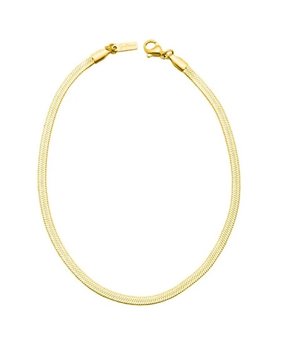 St. Moran Tarnish-Resistant Gold 3mm Herringbone Chain Edie Anklet