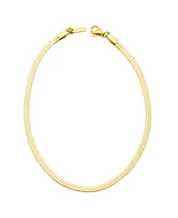 St. Moran Tarnish-Resistant Gold 3mm Herringbone Chain Edie Anklet