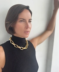 St. Moran Gold Chunky Adjustable Collar to Necklace Genevieve Layering Necklace