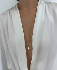 St. Moran Gold Imitation Pearl Oval Olivia Pendant Necklace