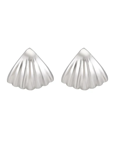 St. Moran Silver Statement Palm Huggie Earrings