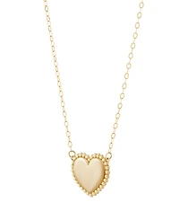 Macy's Heart Pendant Necklace in 10k Yellow Gold