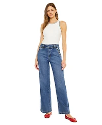 KanCan Women's Westwood Ultra High Rise Wide-Leg Jeans