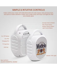Modelo Mini Party Speaker with Color Changing Led Lights, Fm Radio, Built-in Handle