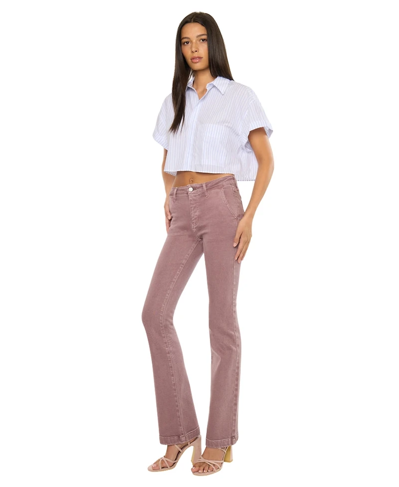 KanCan Women's Max Mid Rise Trouser Bootcut Jeans