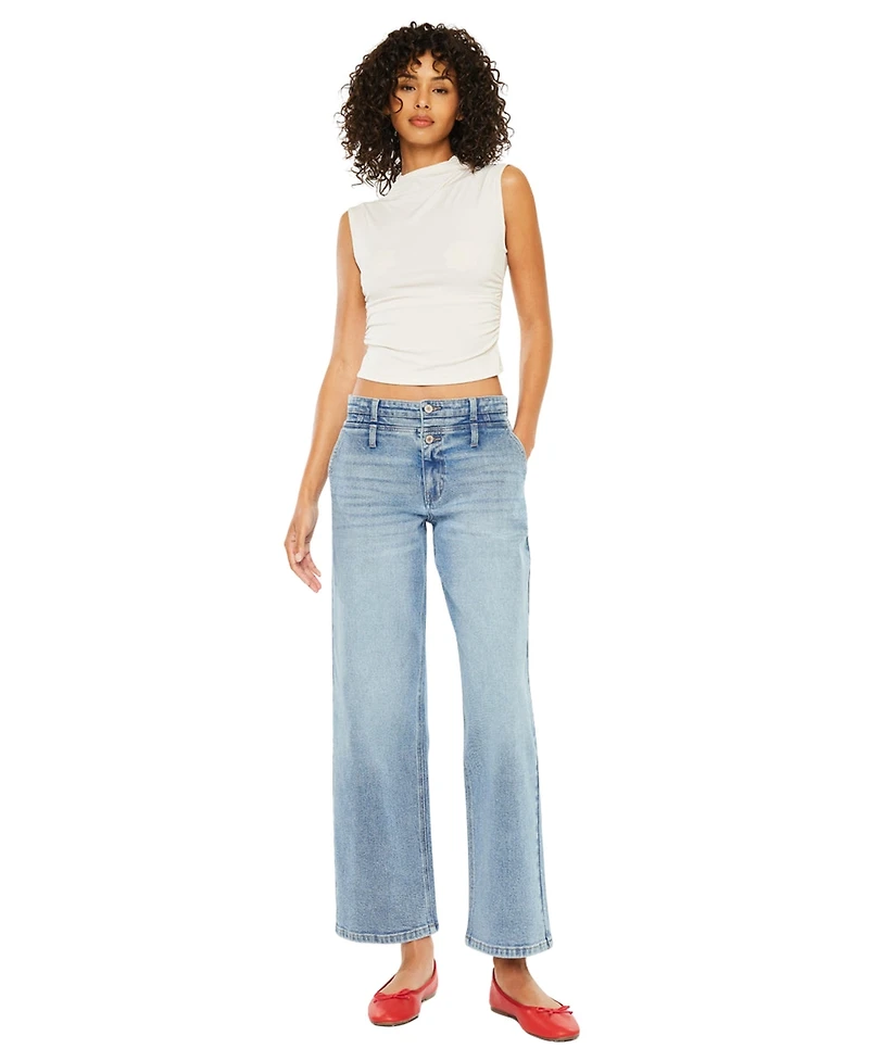 KanCan Women's Bodie Low Slung Baggy Jeans