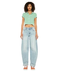 KanCan Women's Karin Low Slung Horseshoe Jeans