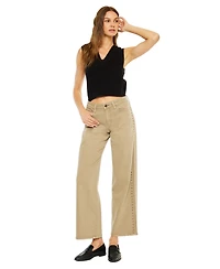 KanCan Women's Ellie Mid Rise Wide Leg Jeans