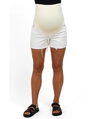 Pinkblush Raw Hem Maternity Denim Shorts