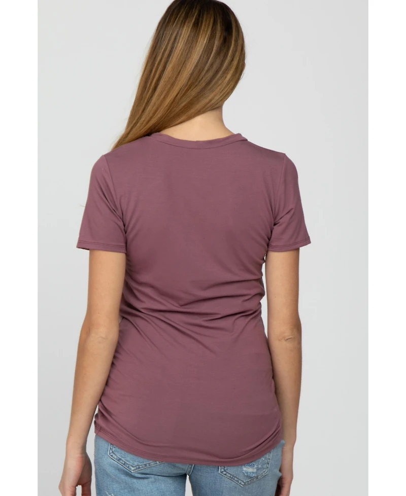 Pinkblush Maternity Blue Basic Short Sleeve Top