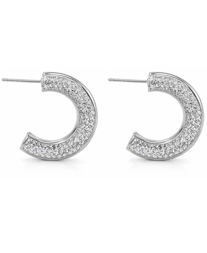 And Now This Crystal Stones Hoop Earrings