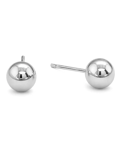 And Now This Ball Stud Silver Plate Earrings