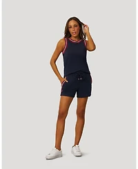 Cable & Gauge Women's Sporty Stripe Trim Tank