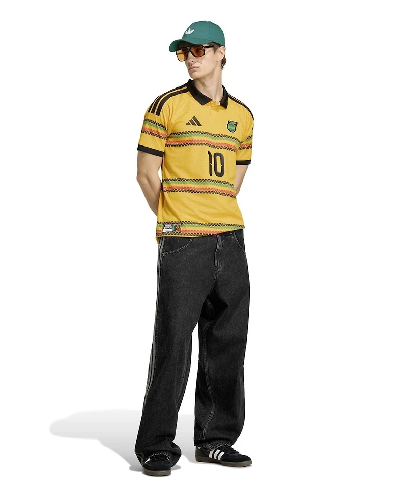 Adidas Men's Yellow Jamaica National Team Bob Marley Home 10 Replica Jersey