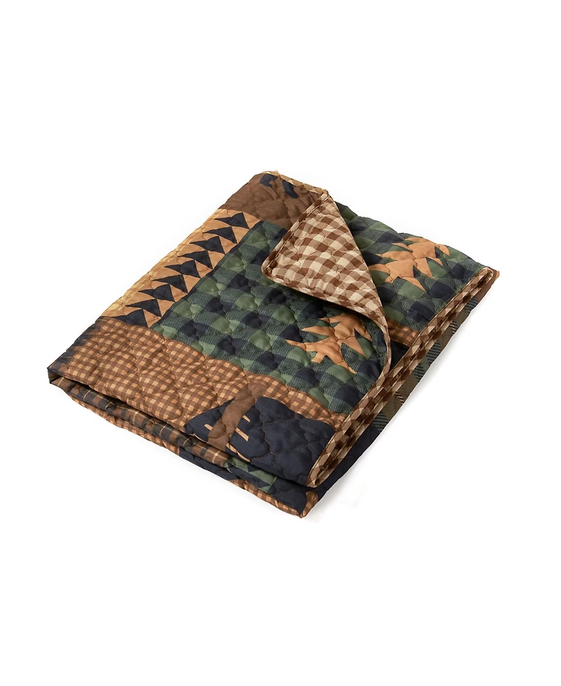American Heritage Textiles Brown Bear Cabin Quilted Throw, 50" x 60"