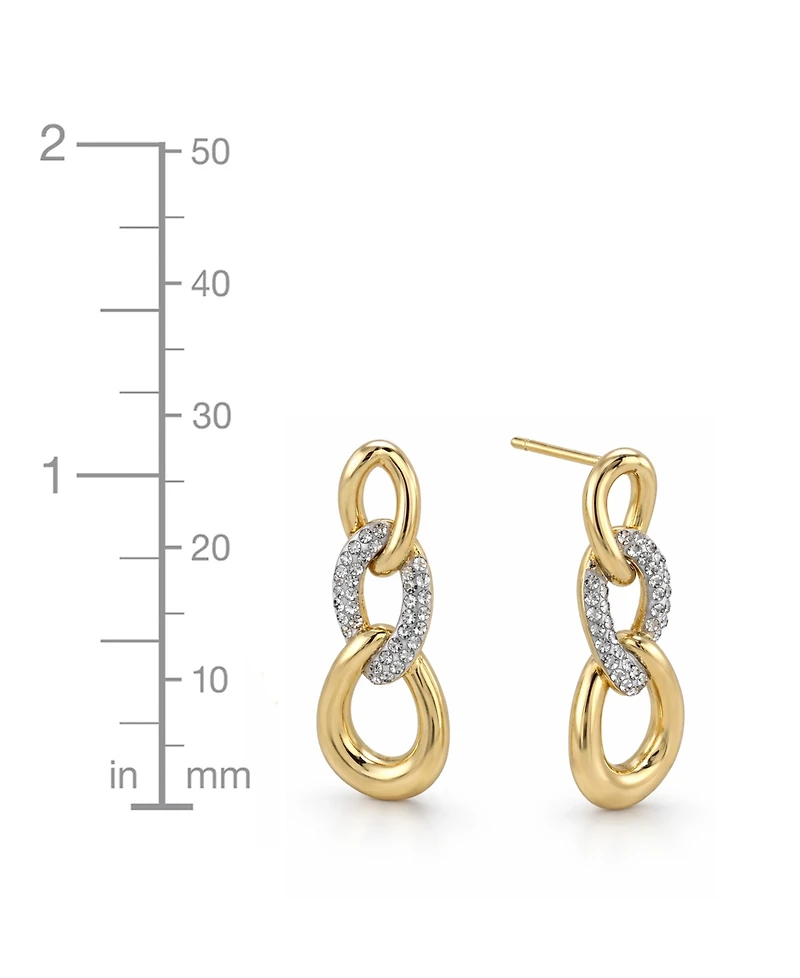 And Now This Crystal Link Drop Post Earrings