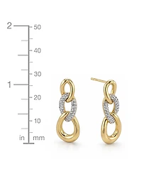 And Now This Crystal Link Drop Post Earrings