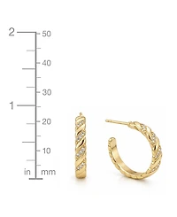 And Now This Cubic Zirconia C Hoop Earrings