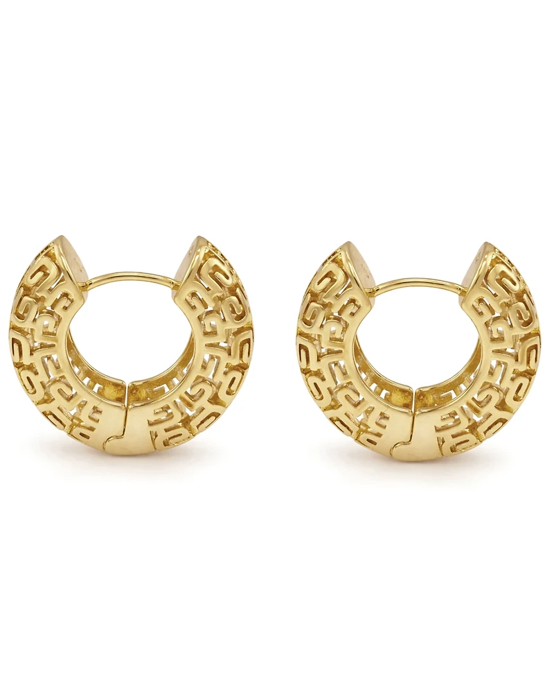 And Now This Greek Key Hinged Hoop Earrings