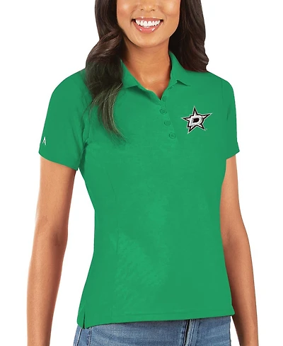 Antigua Women's Kelly Green Dallas Stars Legacy Pique Polo Shirt