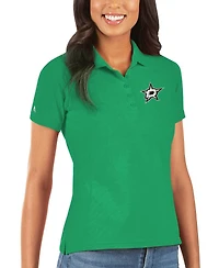 Antigua Women's Kelly Green Dallas Stars Legacy Pique Polo Shirt