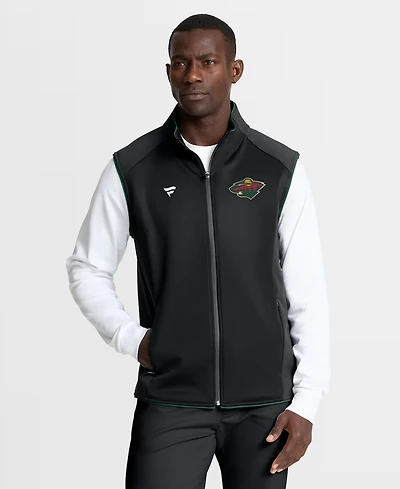 Fanatics Men's Black Minnesota Wild Authentic Pro Rink Full-Zip Vest