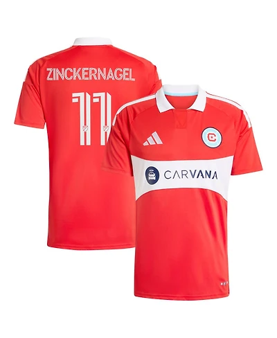 Adidas Men's Philip Zinckernagel Red Chicago Fire 2026 Forever Replica Jersey