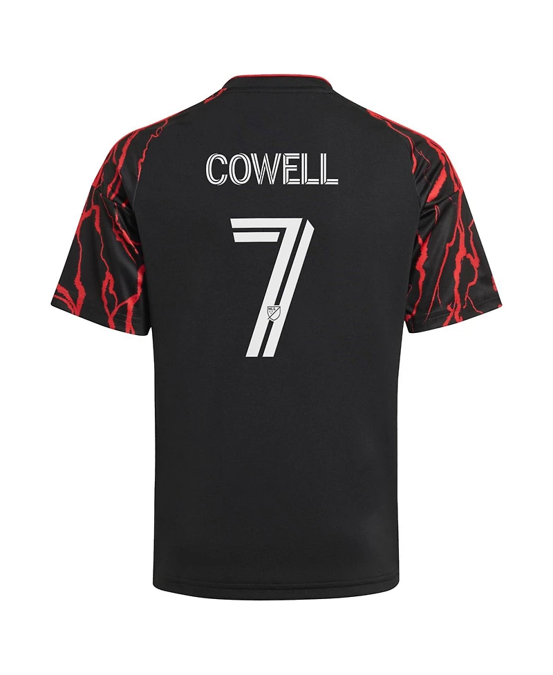 Adidas Big Boys and Girls Cade Cowell Black New York Red Bulls 2026 The Rooted Kit Replica Jersey