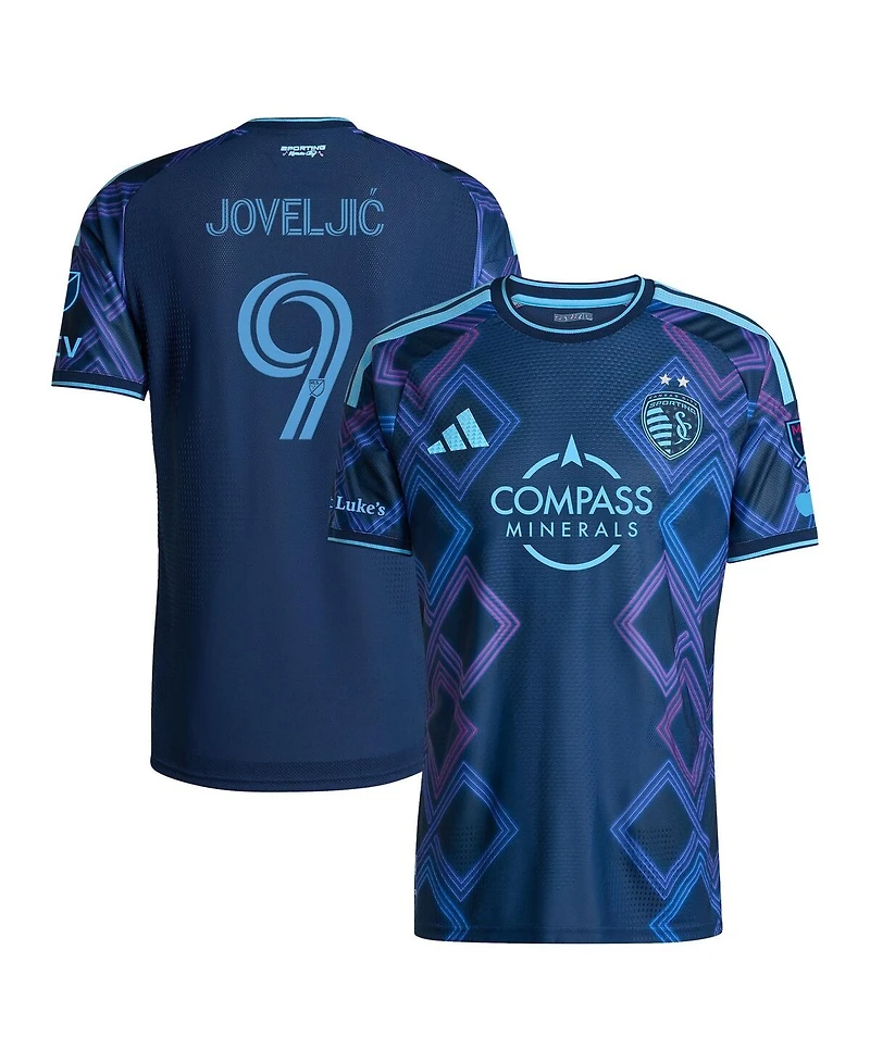 Adidas Men's Dejan Joveljic Blue Sporting Kansas City 2026 The 18th Vine Kit On-Field Authentic Patch Jersey