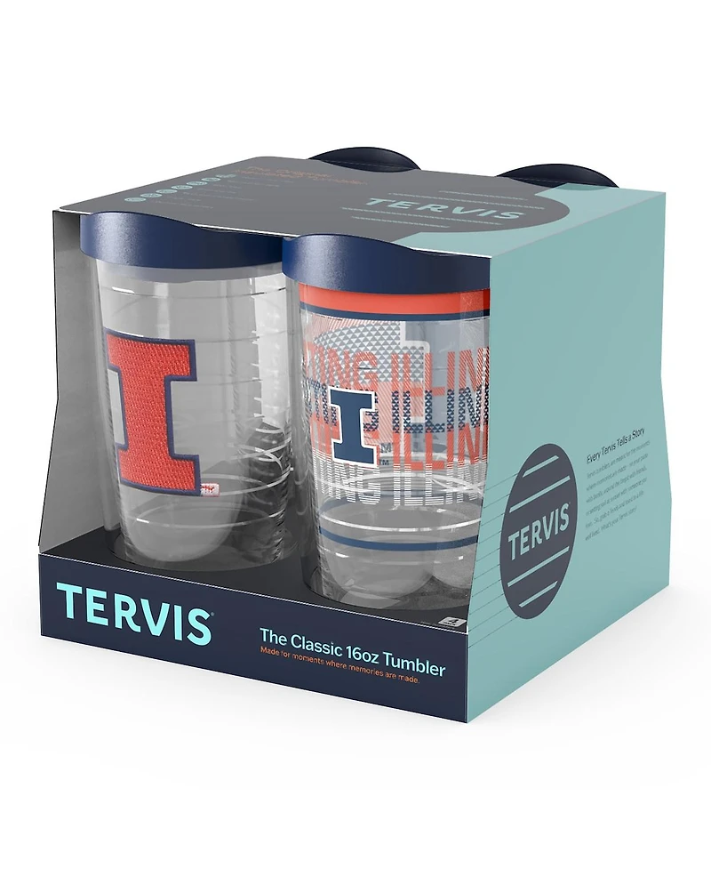 Tervis Illinois Fighting Illini 4-Pack 16oz. Classic Tumbler Set
