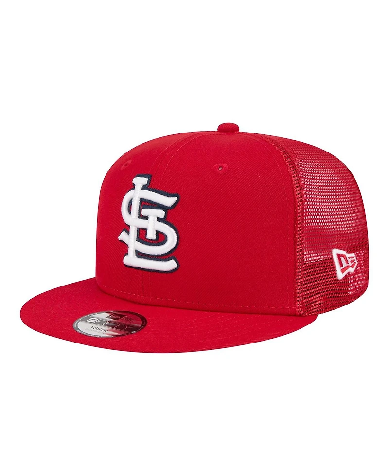 New Era Big Boys and Girls Red St. Louis Cardinals 9FIFTY Trucker Snapback Hat