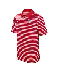 Nike Men's Red Usmnt Dri-fit Victory Stripe Polo Shirt
