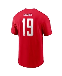 Nike Men's Alphonso Davies Red Canada Soccer Home Name & Number T-Shirt