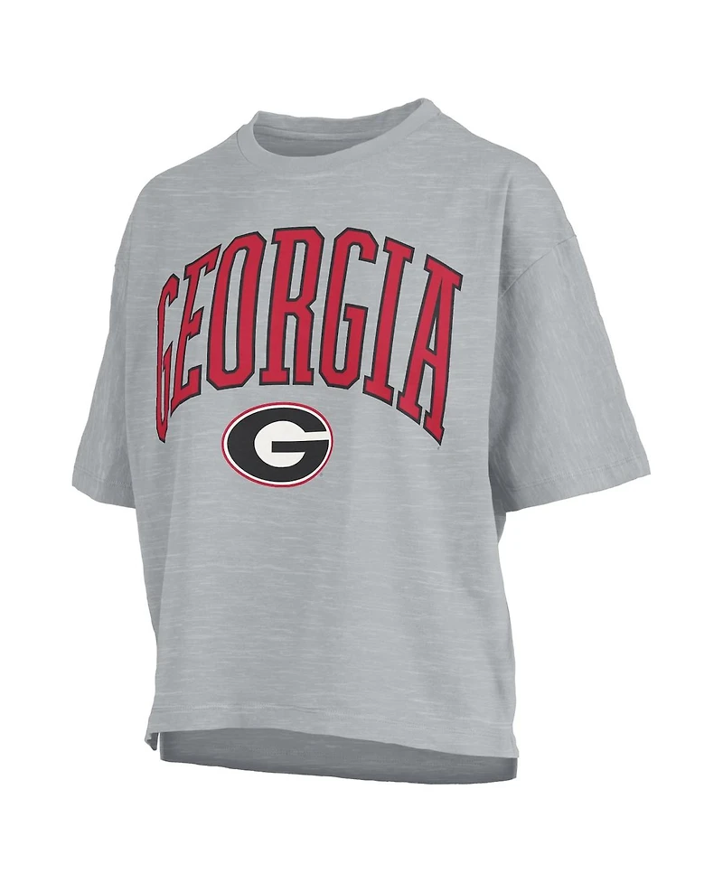 Pressbox Women's Gray Georgia Bulldogs Nelson T-Shirt