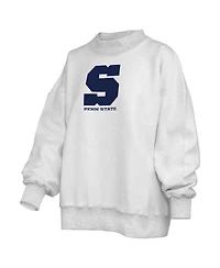 Pressbox Women's Heather Gray Penn State Nittany Lions Reversible Sweatshirt