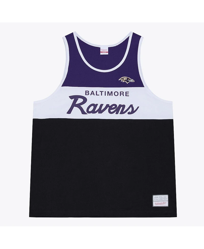 Mitchell & Ness Men's Black/Purple Baltimore Ravens Head Coach Tank Top