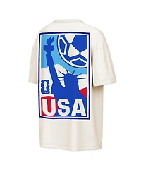 Outerstuff Men's Cream Usmnt Fifa World Cup 2026 Post Card Oversized T-Shirt