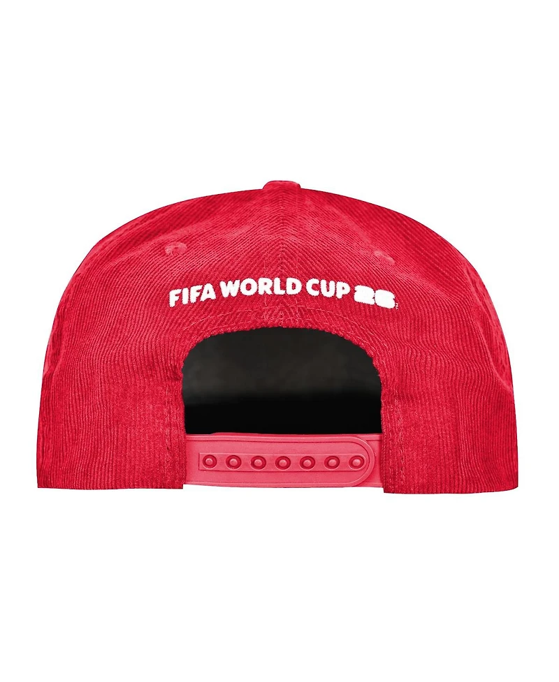 Outerstuff Men's Red England National Team Fifa World Cup 2026 Corduroy Snapback Hat