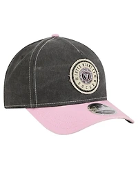New Era Men's Black Inter Miami Cf Jersey Hook 9FORTY Adjustable Hat