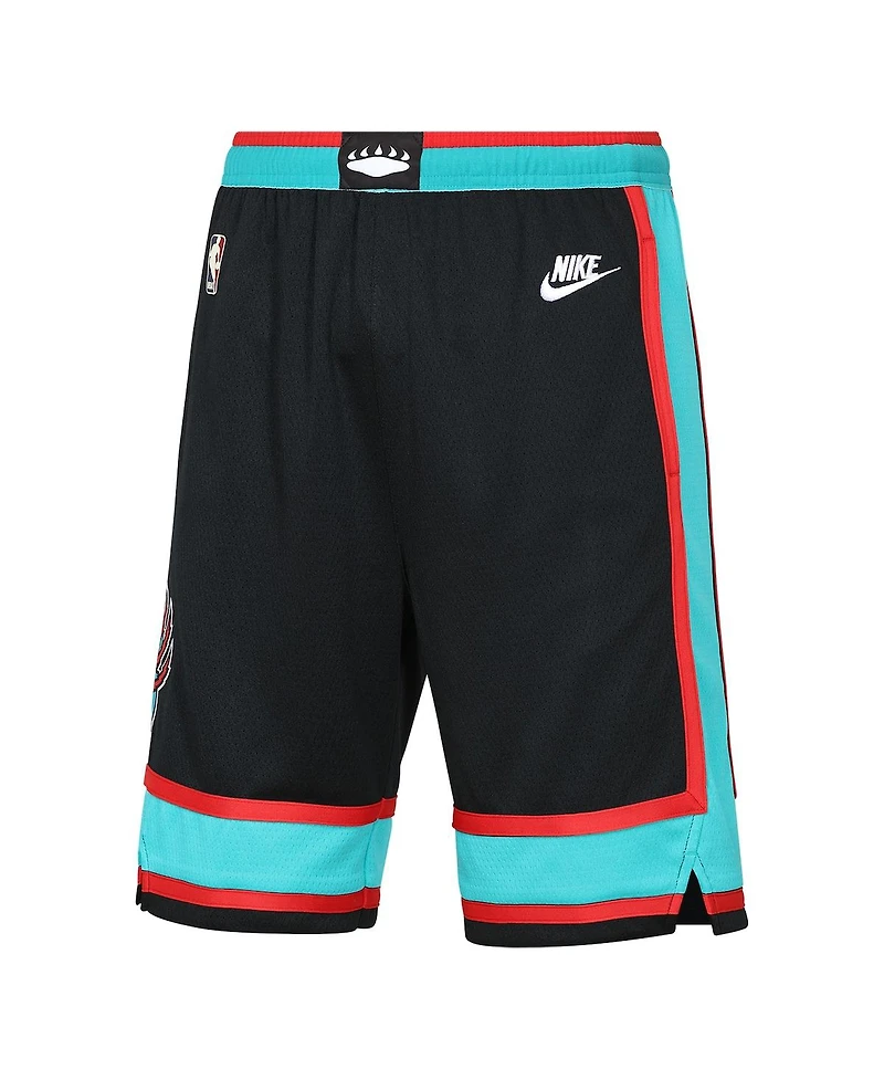 Nike Big Boys and Girls Black Memphis Grizzlies Hardwood Classics Dri-fit Swingman Shorts
