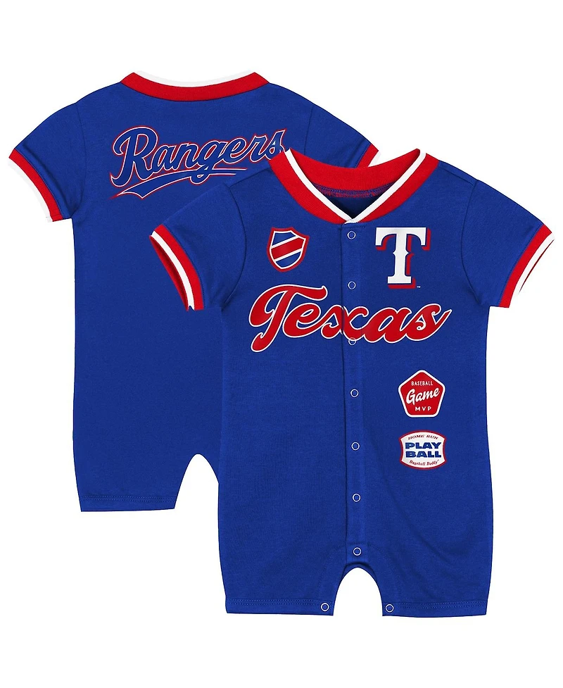 Outerstuff Baby Boys and Girls Royal Texas Rangers Pinch Coverall