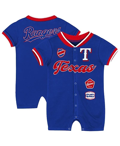 Outerstuff Baby Boys and Girls Royal Texas Rangers Pinch Coverall