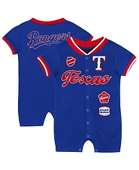 Outerstuff Baby Boys and Girls Royal Texas Rangers Pinch Coverall