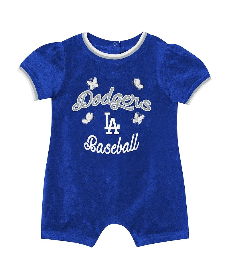 Outerstuff Baby Girls Royal Los Angeles Dodgers Wind-Up Coverall
