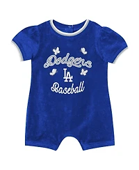Outerstuff Baby Girls Royal Los Angeles Dodgers Wind-Up Coverall