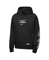 Nike Big Boys and Girls Black San Antonio Spurs Courtside Club Premiere Hoodie