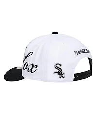 Mitchell & Ness Men's and Women's White/Black Chicago White Sox Xl Script Pro Crown Adjustable Hat